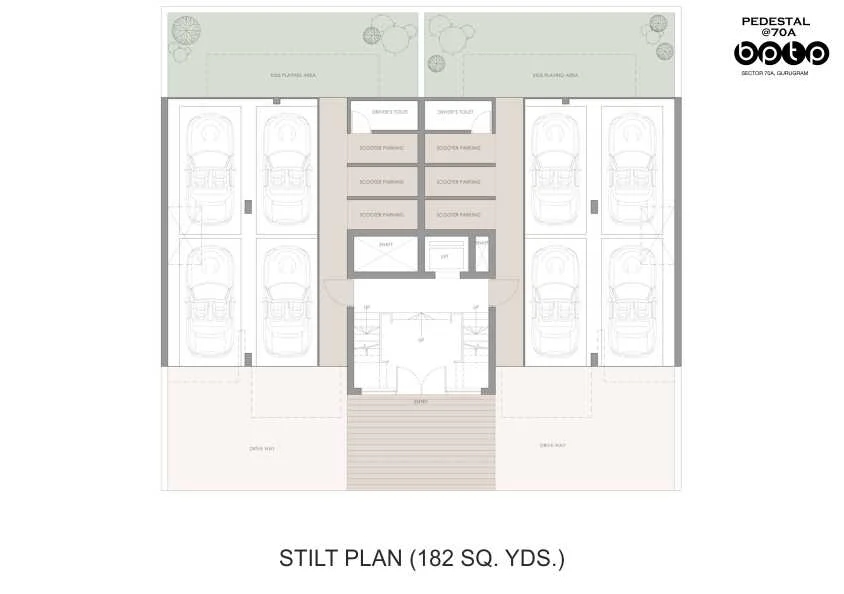 BPTP Pedestal 3 BHK Floor Plan